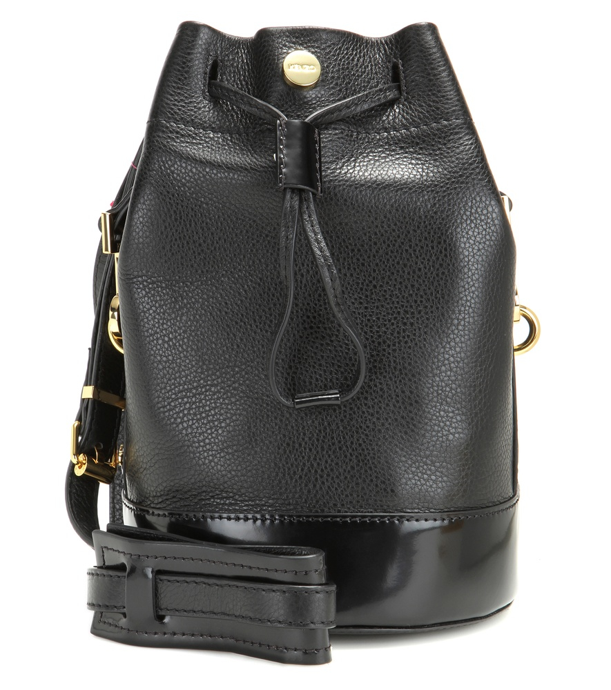 Lyst - Kenzo Bike Leather Bucket Bag in Black