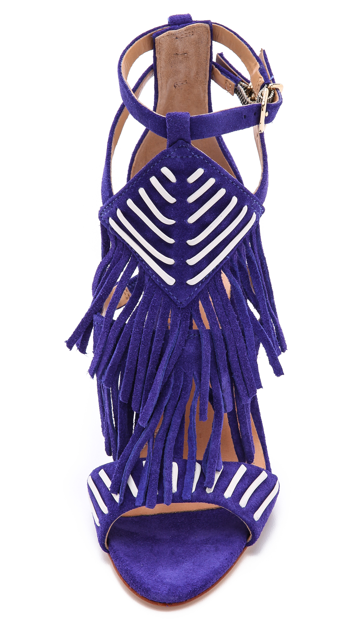 Lyst - Schutz Fiza Fringe Sandals in Purple