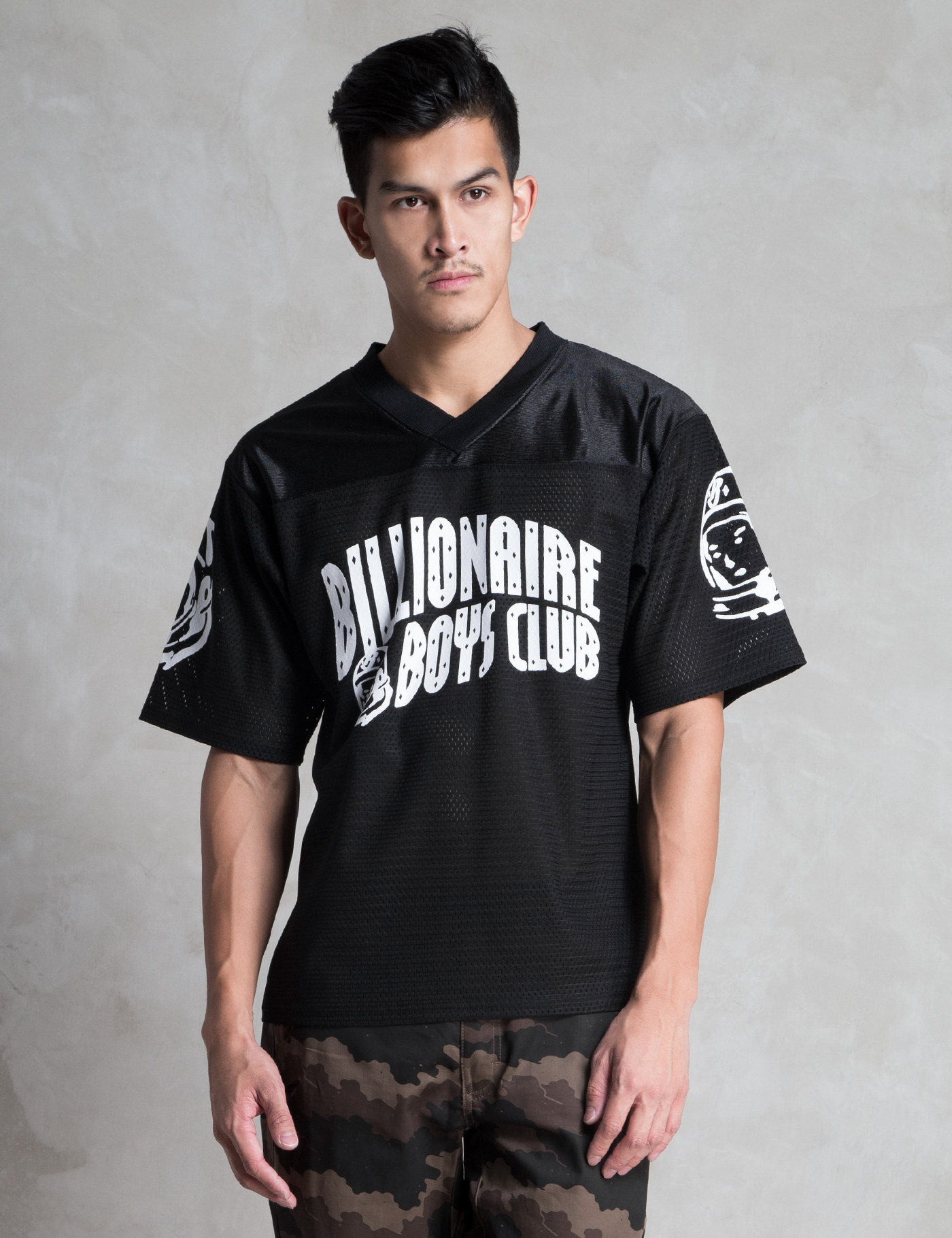 Billionaire boys club - ice cream Black Curve Logo Football Jersey in ...