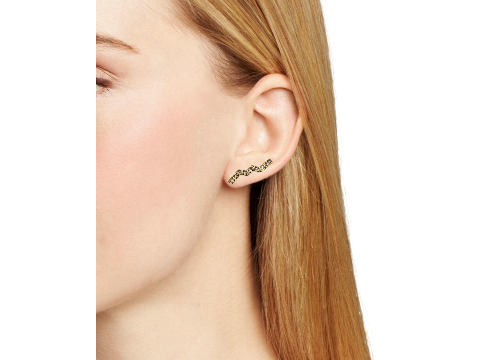 Lyst Rebecca Minkoff Geometric Zig Zag Stud Earrings Gallery