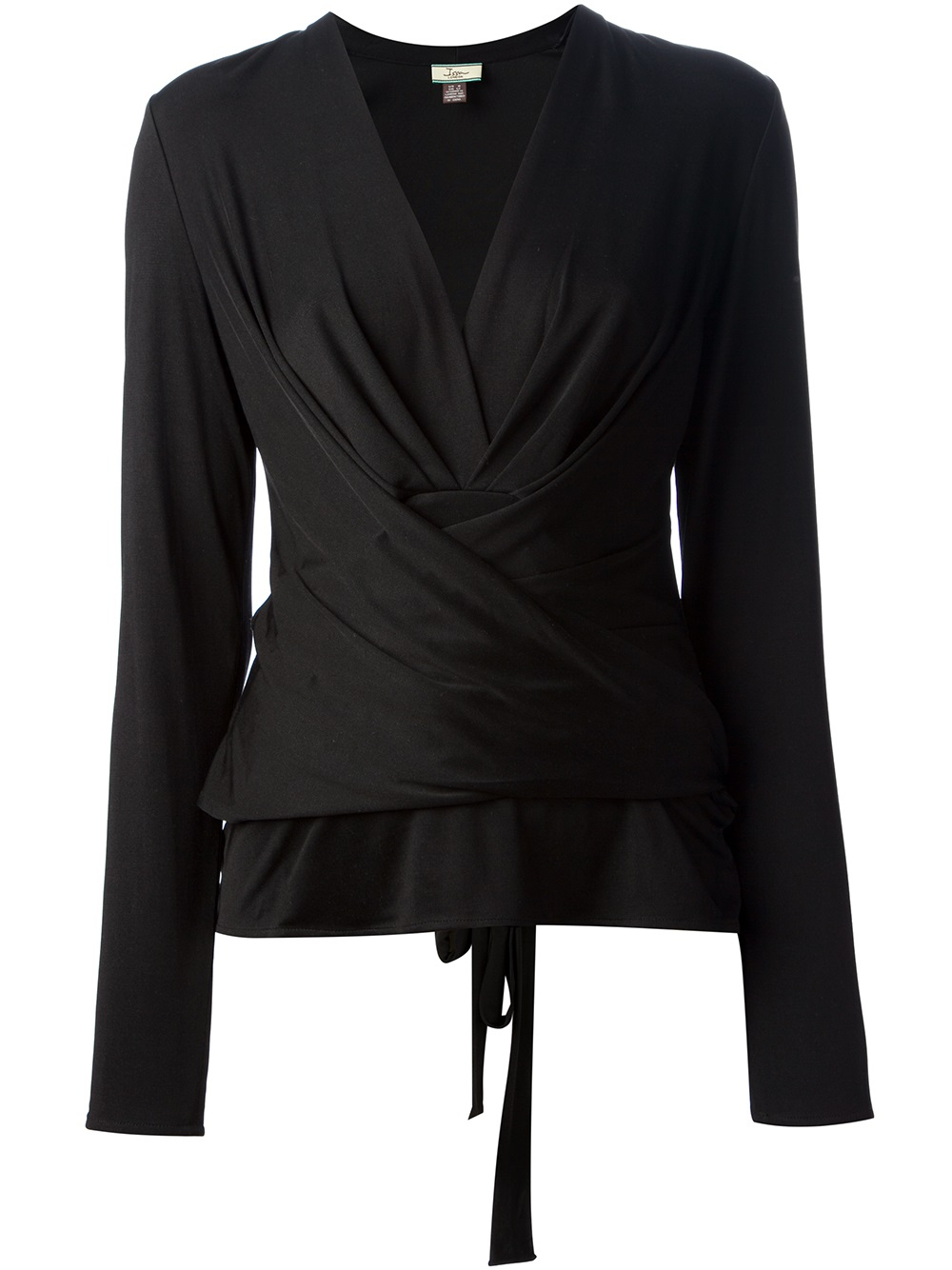 Black wrap cardigan with tie