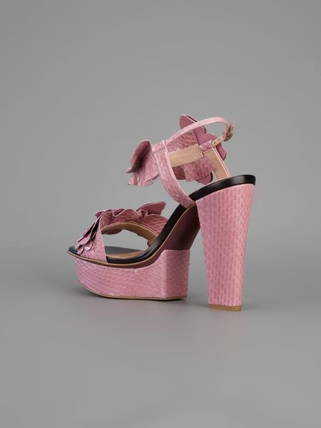 Nina Ricci Butterfly Platform Heeled Sandal in Pink | Lyst