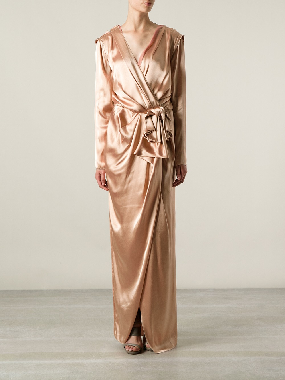 Lyst Lanvin Belted D Gown In Pink Gallery