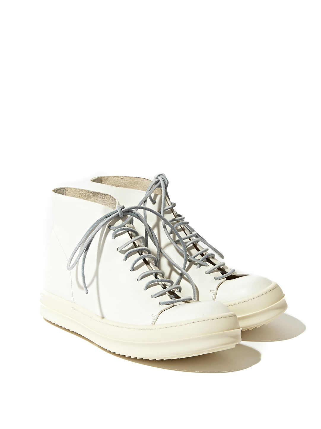 Lyst - Rick Owens Women'S Leather Vicious Dunk Sneakers in White