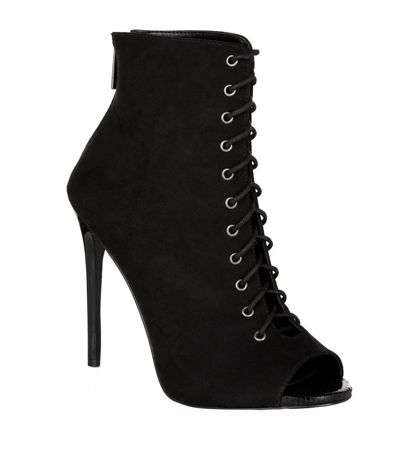 Carvela kurt geiger Gong Lace-up Ankle Boot in Black | Lyst