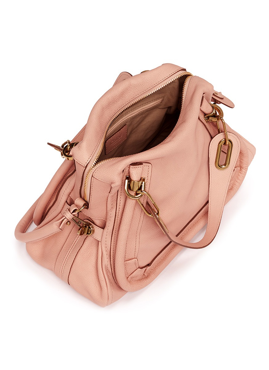 Chlo \u0026#39;paraty\u0026#39; Medium Leather Bag in Pink | Lyst  