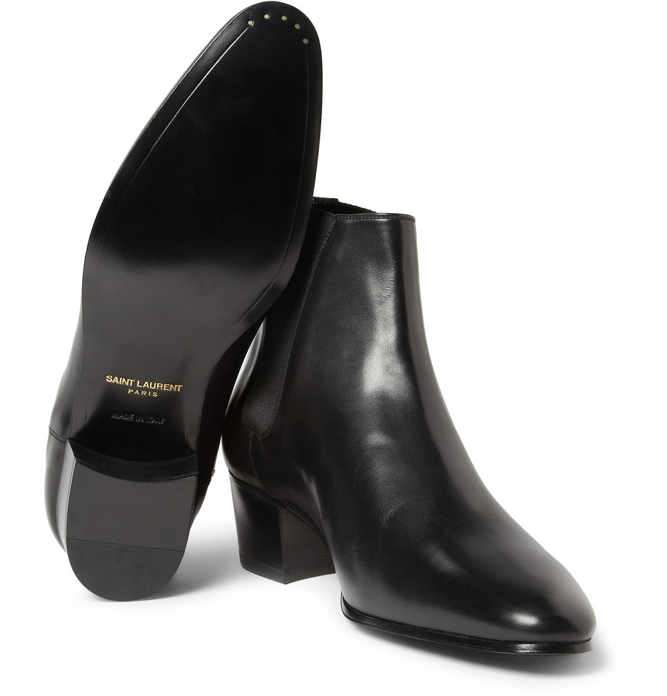 Saint laurent Leather Chelsea Boots in Black for Men