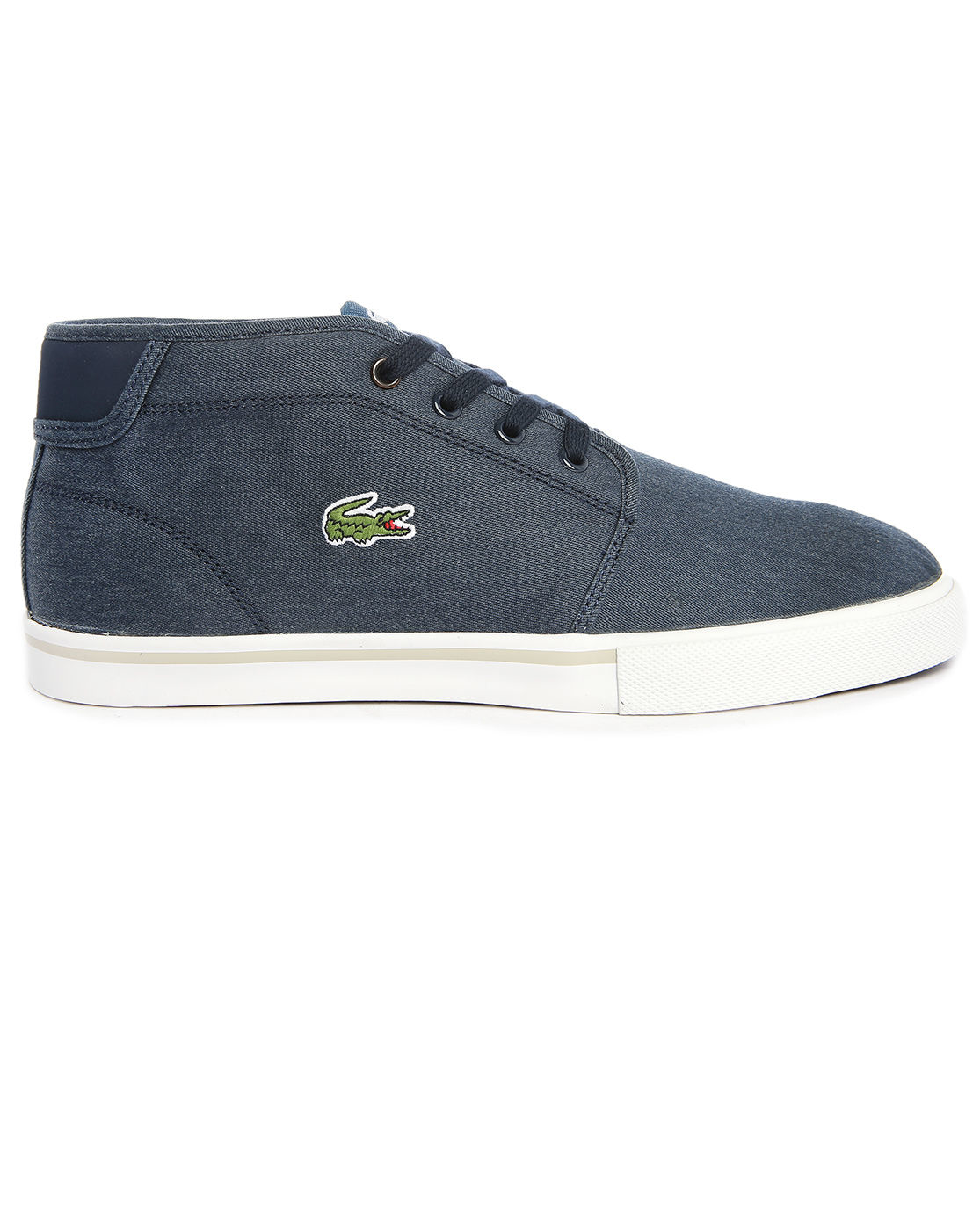 Lacoste Ampthill Blue Denim High-top Sneakers in Blue for Men | Lyst