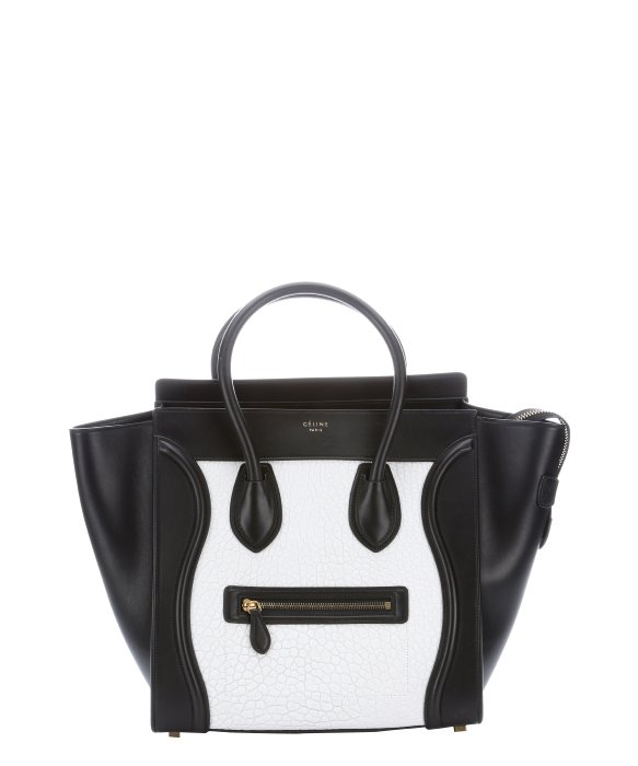 celine leather handbag trapeze