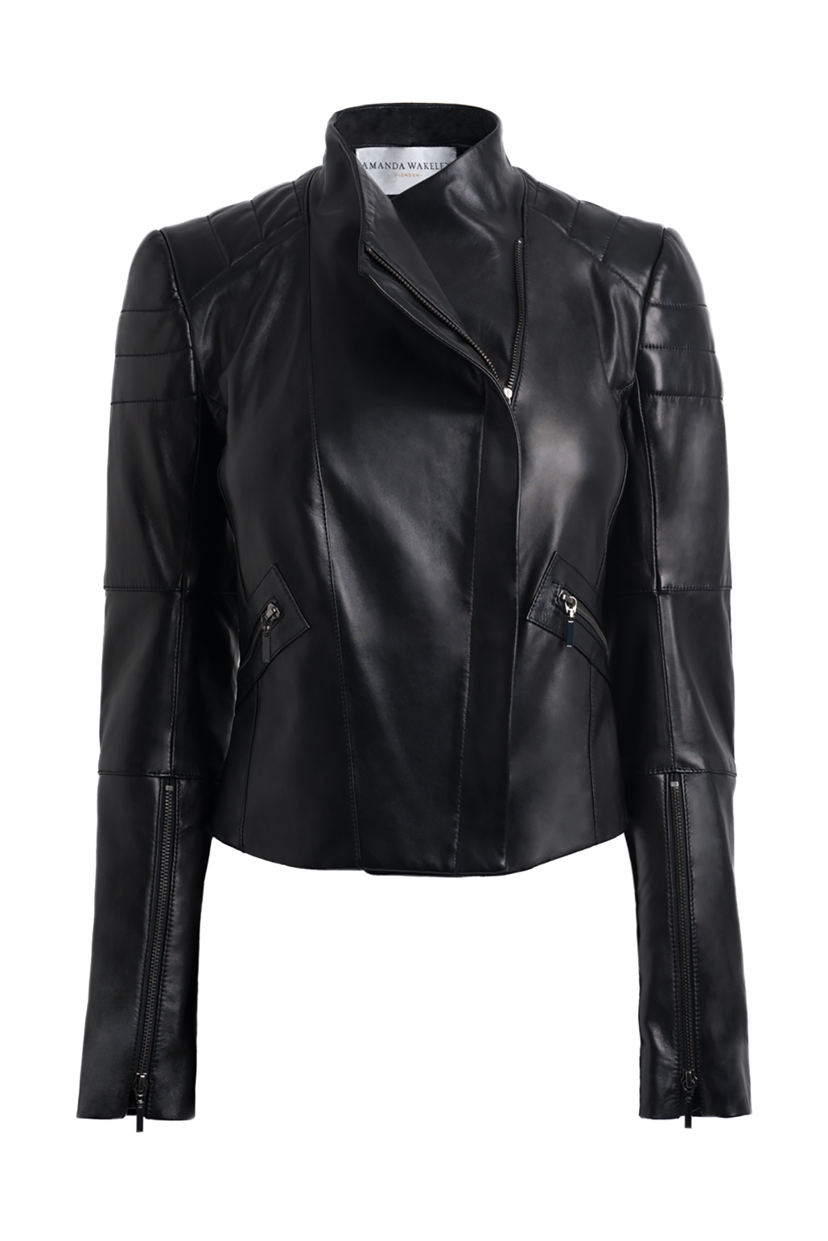 Amanda wakeley Kara Leather Biker Jacket in Black | Lyst