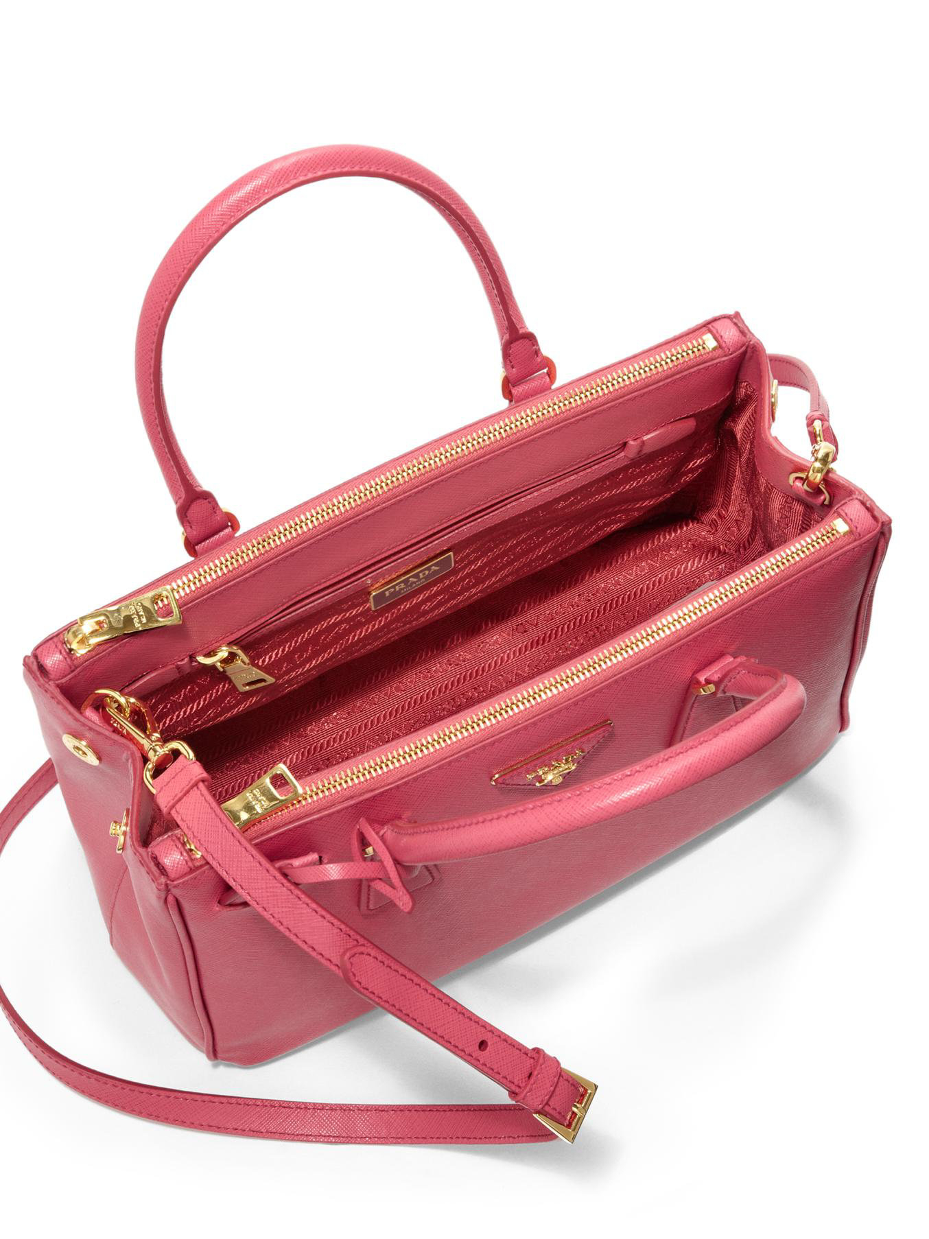 prada saffiano mini bag pink