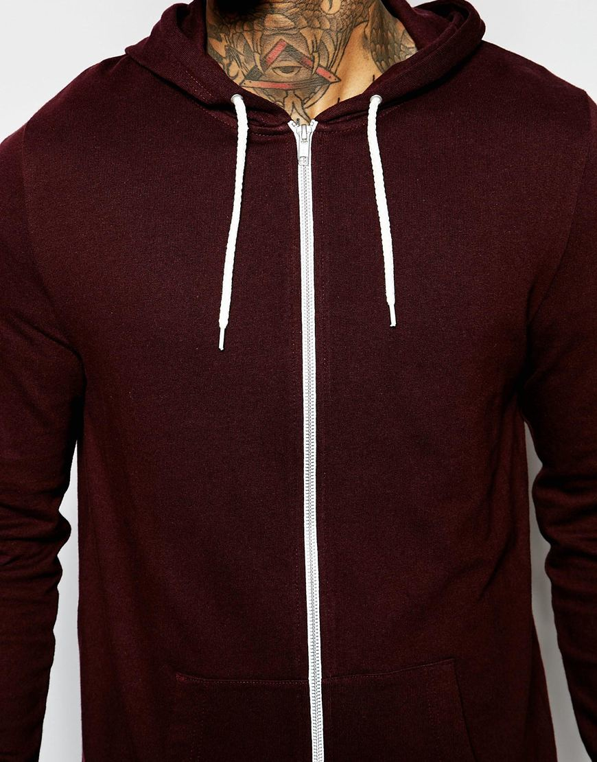 longline zip up hoodie mens