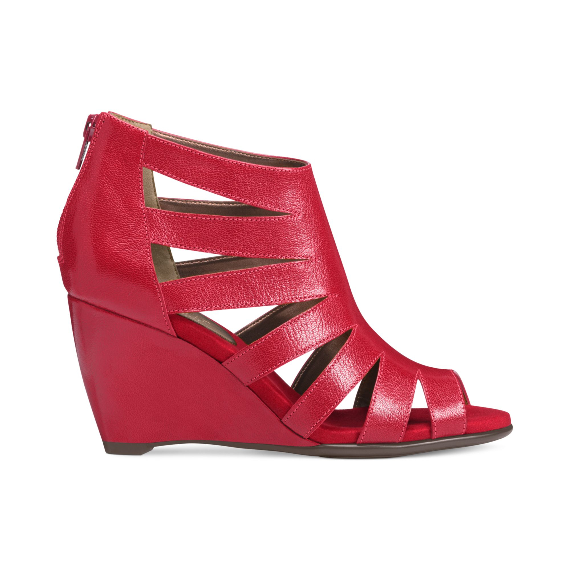Aerosoles Southern Lights Wedge Sandals in Red | Lyst