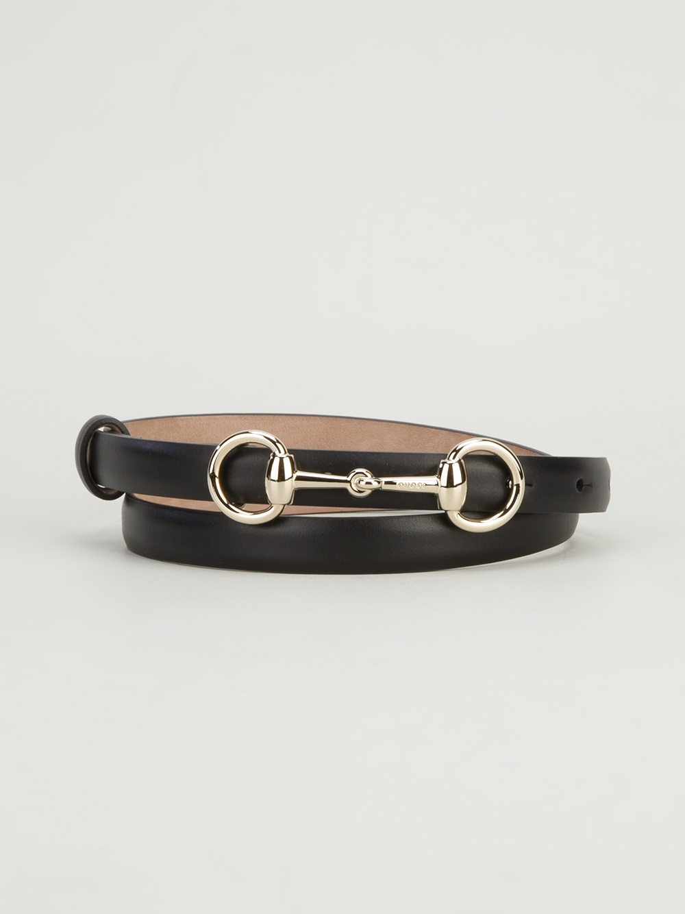 Gucci Skinny Horse Bit Belt in Black Lyst