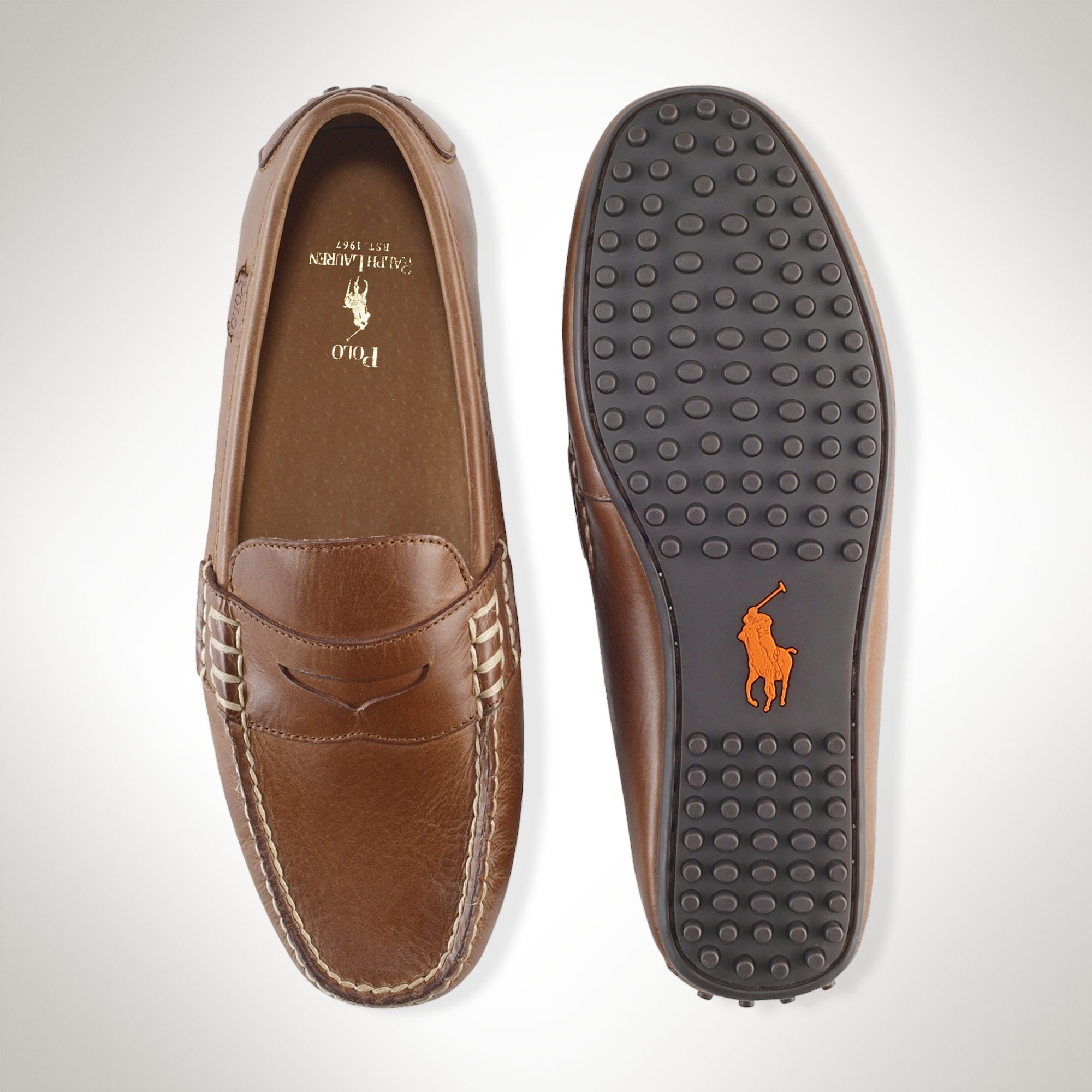 polo ralph lauren men's redden leather moc drivers