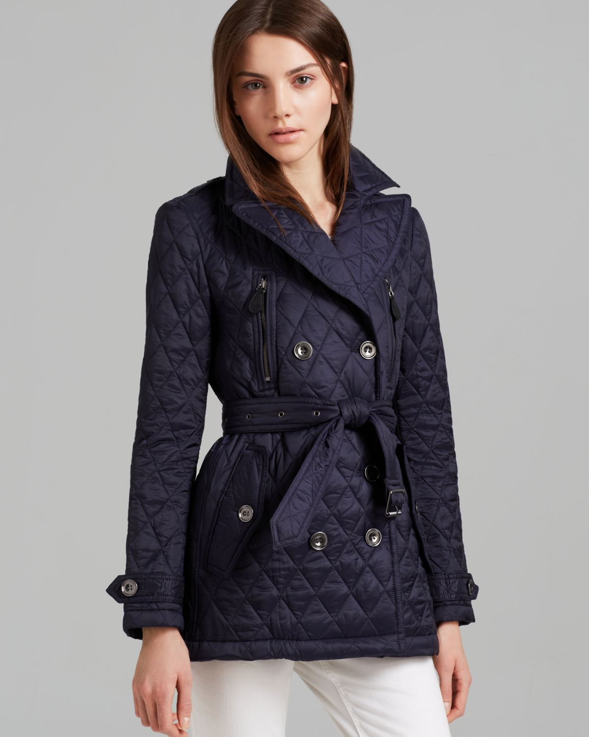 Lyst - Burberry Brit Caperton Coat in Blue