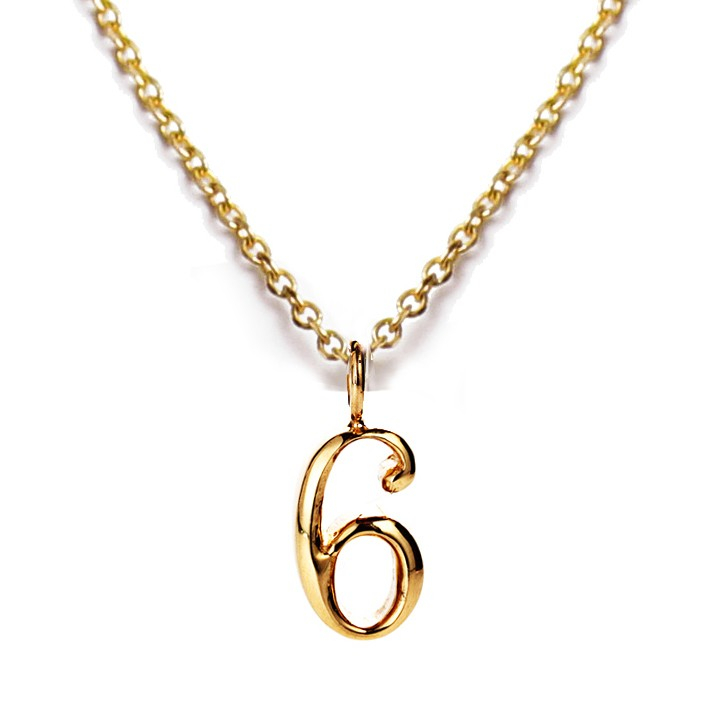 Lulu frost code 14Kt Gold Number Necklace, Assorted Numbers 09 in Gold Lyst