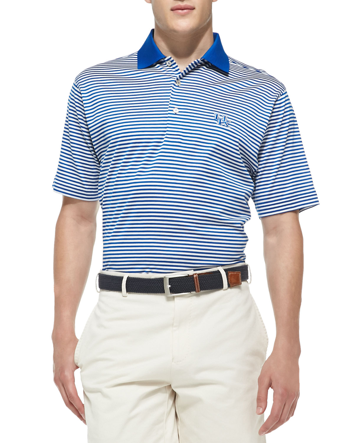 Lyst - Peter Millar University Of Kentucky Striped Gameday College Polo ...