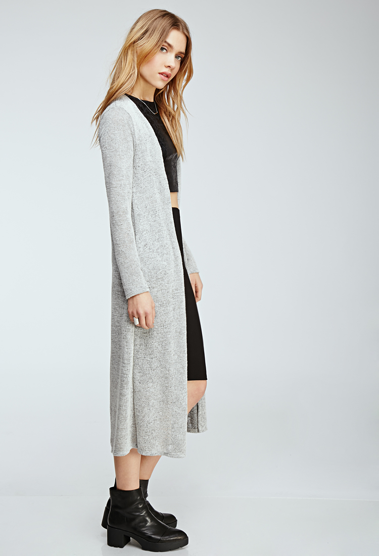Forever 21 Marled Knit Longline Cardigan You've Been Added To The ...