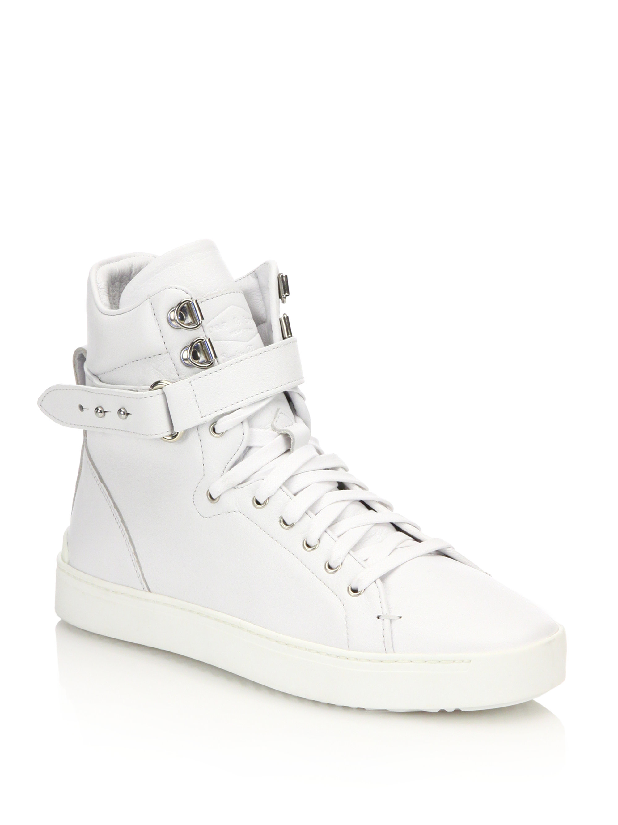 Lyst - Rag & Bone Kent Leather High-top Sneakers in White