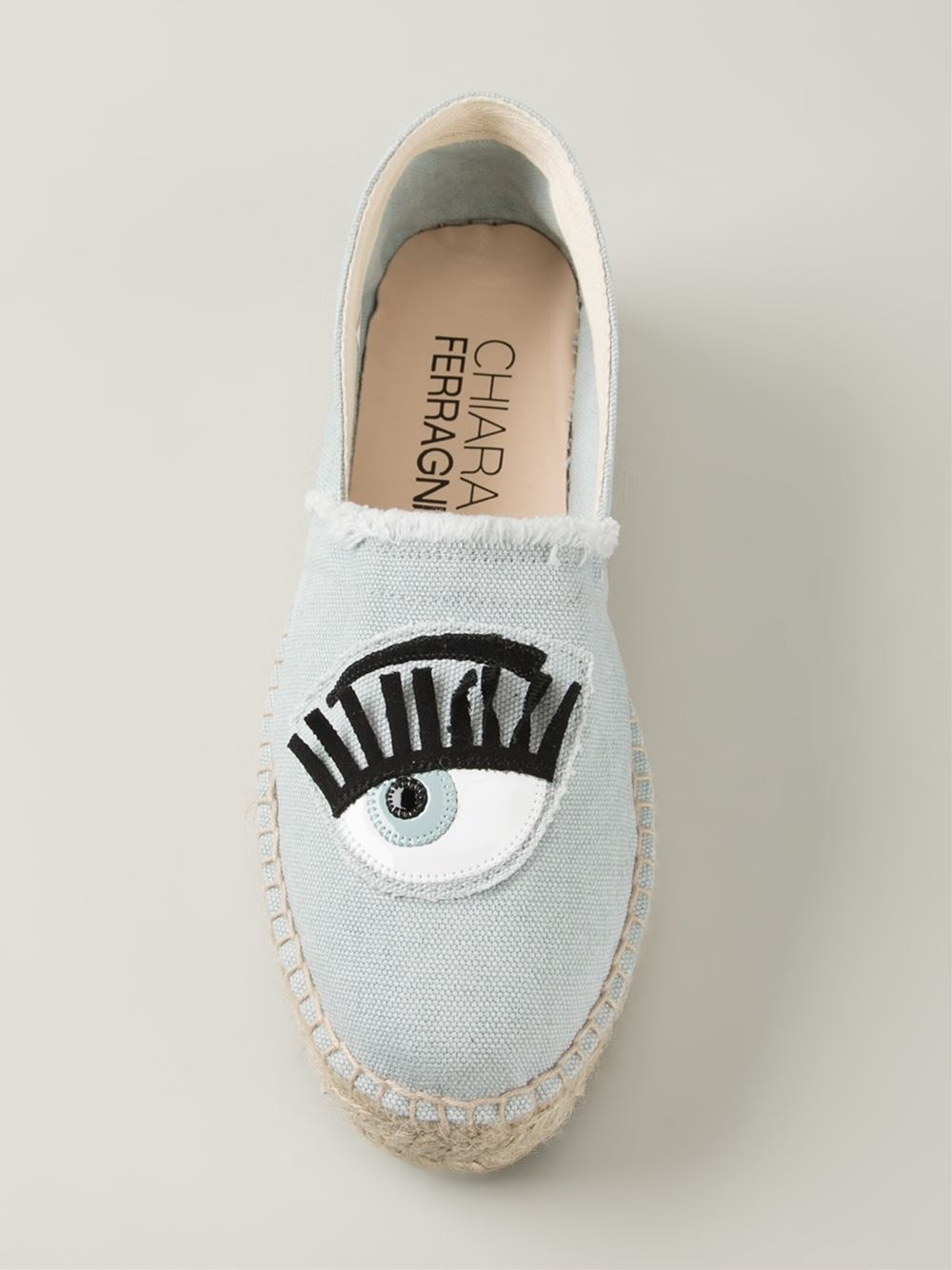 Lyst Chiara Ferragni Eye Espadrille Shoes in Blue