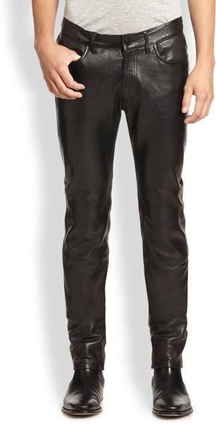 Acne Studios Depp Leather Pants in Black for Men | Lyst
