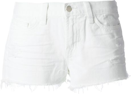 J Brand Denim Short in White | Lyst