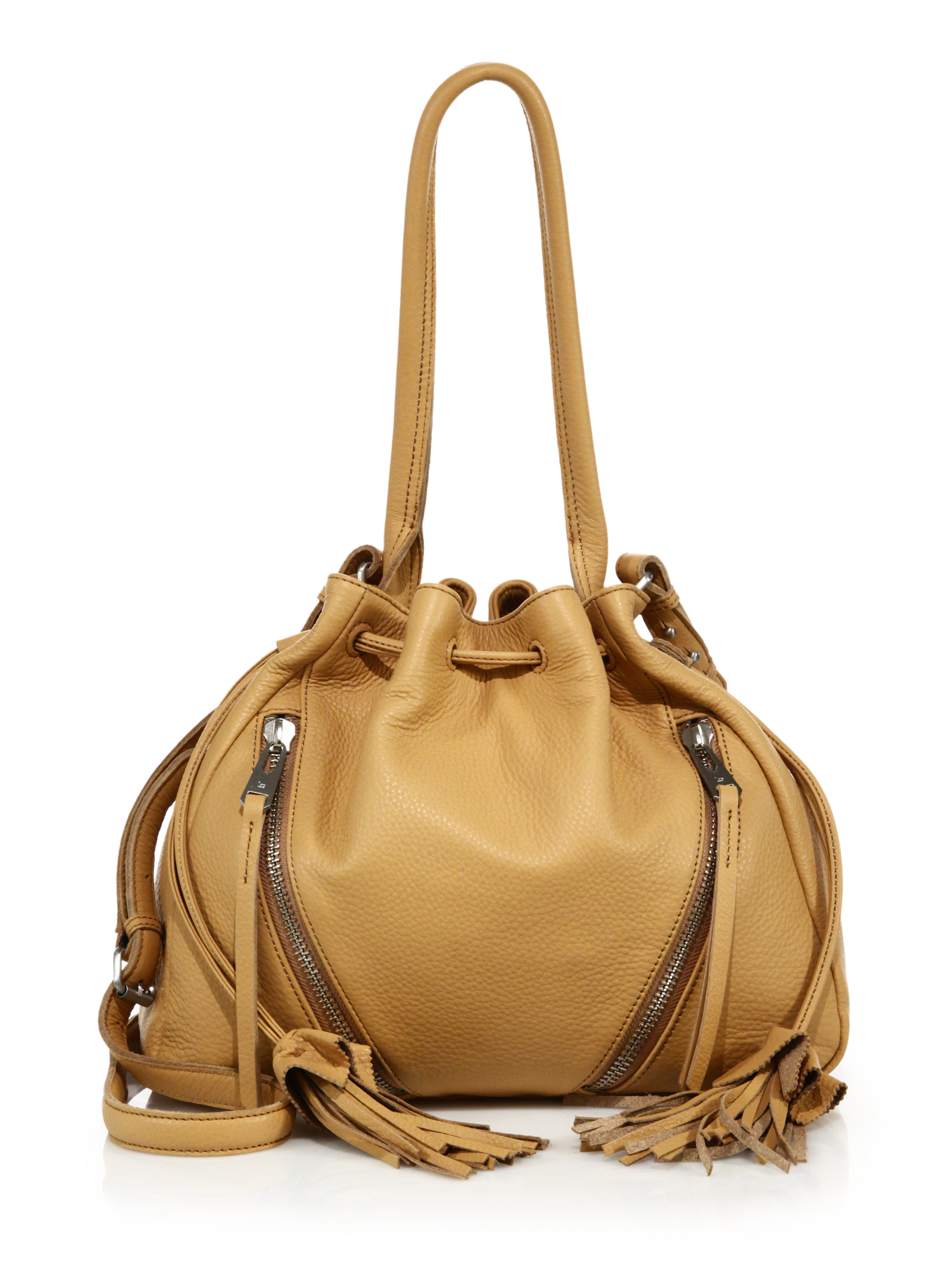 Lyst Linea Pelle Ryan Drawstring Bucket Bag In Natural Gallery