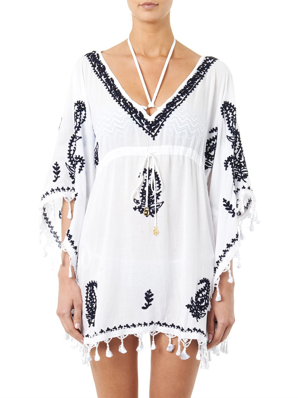 melissa odabash white kaftan
