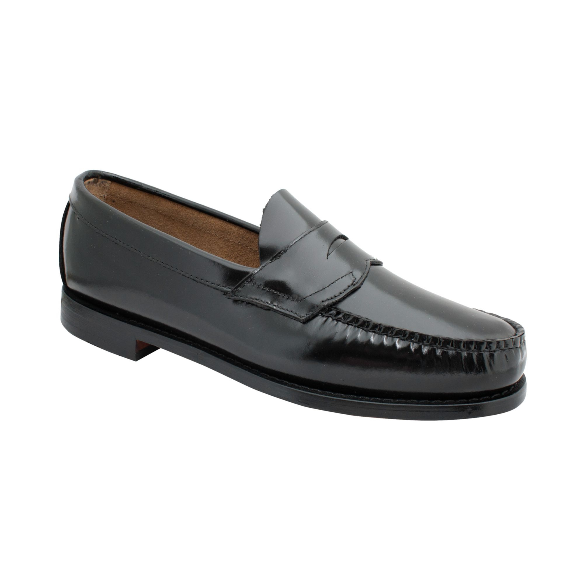G.h. Bass & Co. Bass Logan Weejuns Flat Strap Penny Loafers in Black ...