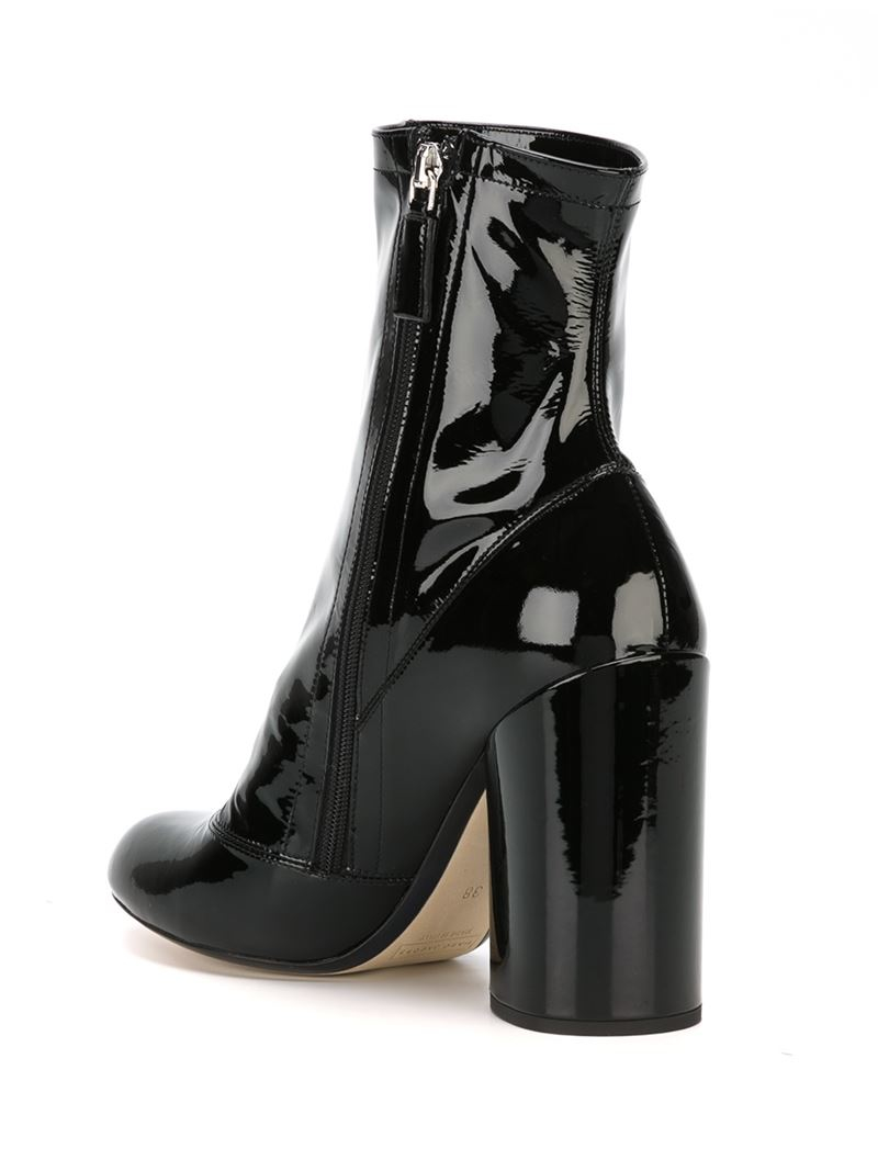 Lyst - Marc Jacobs Patent-Leather Ankle Boots in Black