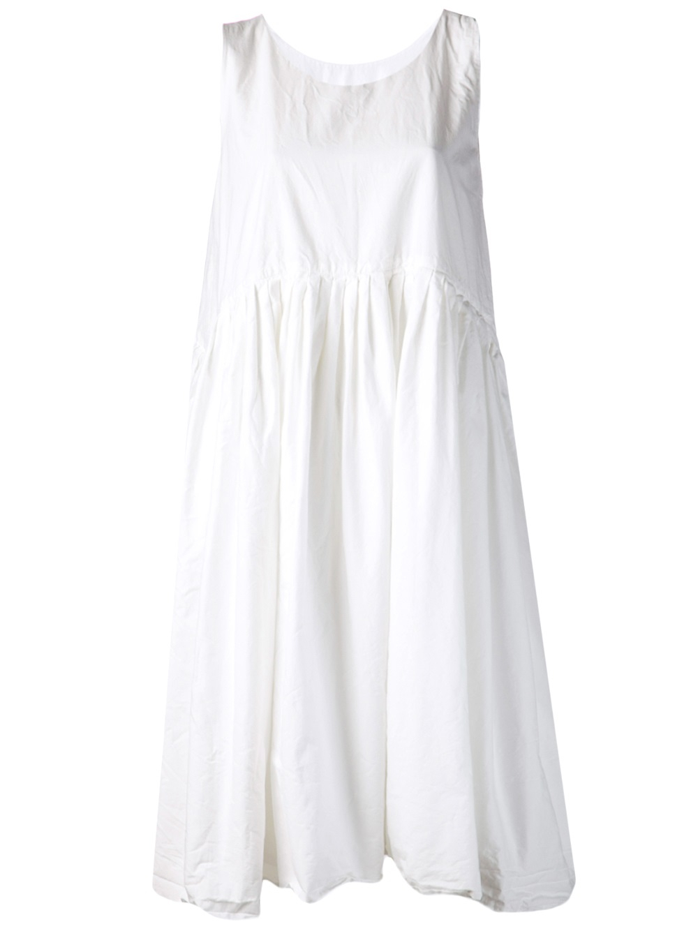 Lyst - Daniela Gregis Pleated Babydoll Dress in White