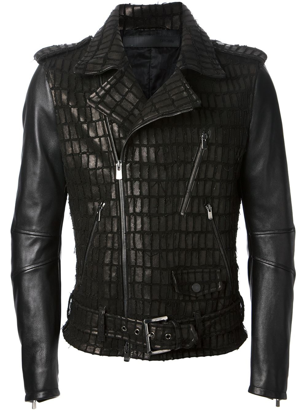 Drome 'Ovis Aries' Leather Biker Jacket in Black for Men | Lyst