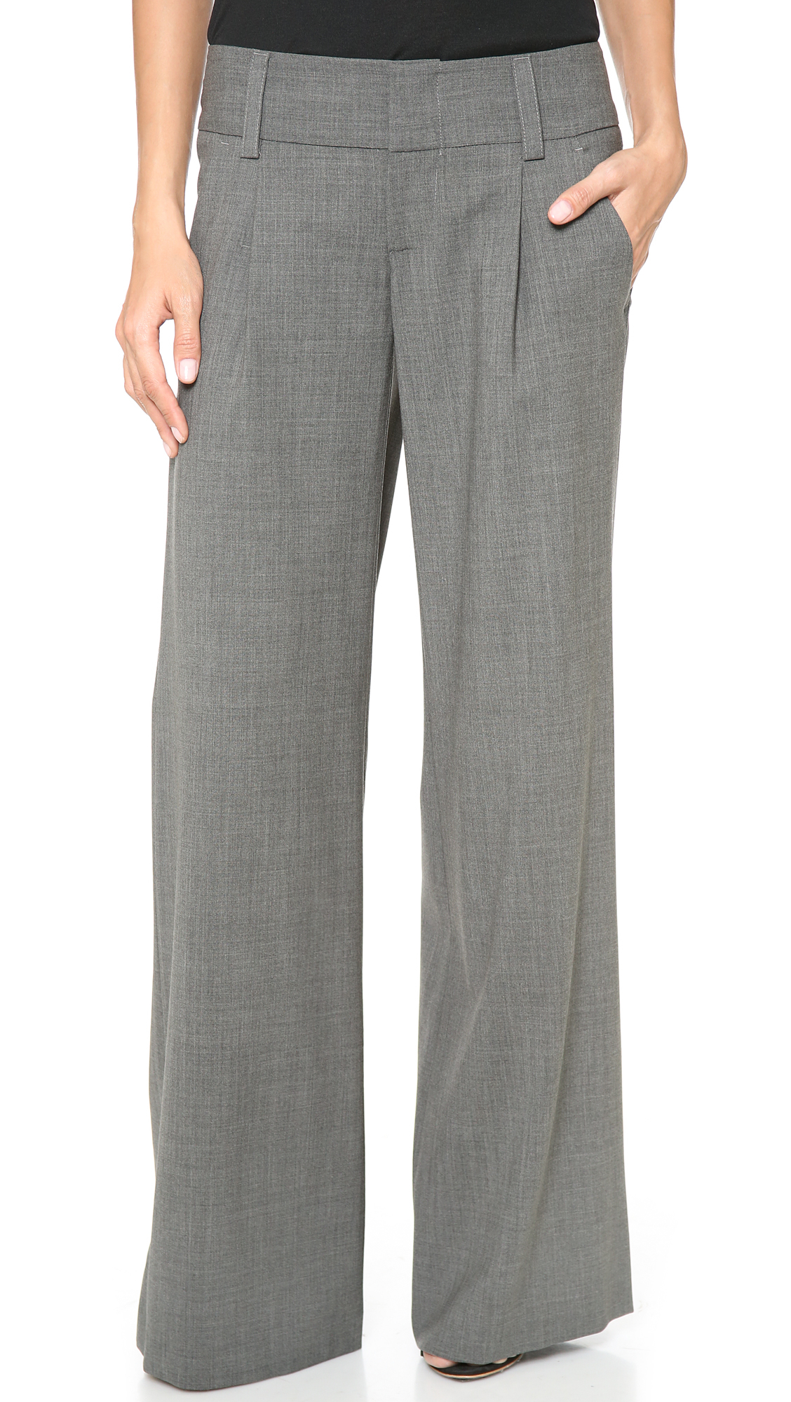 gray wool pants womens