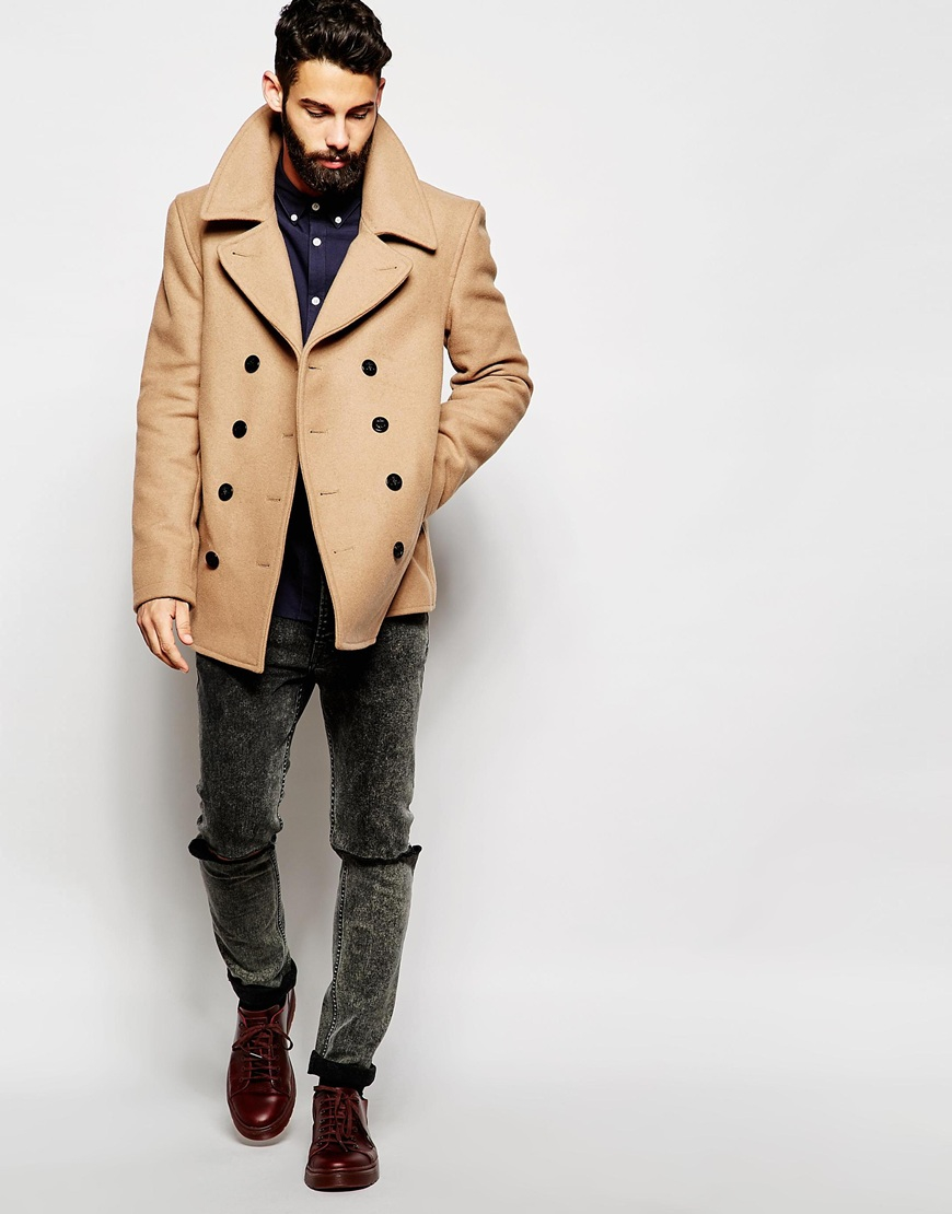 Tan Pea Coat Mens - Coat Nj