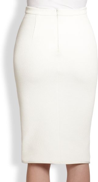 Theyskens' Theory Sencil Stretch Knit Pencil Skirt in White (SOFT WHITE ...
