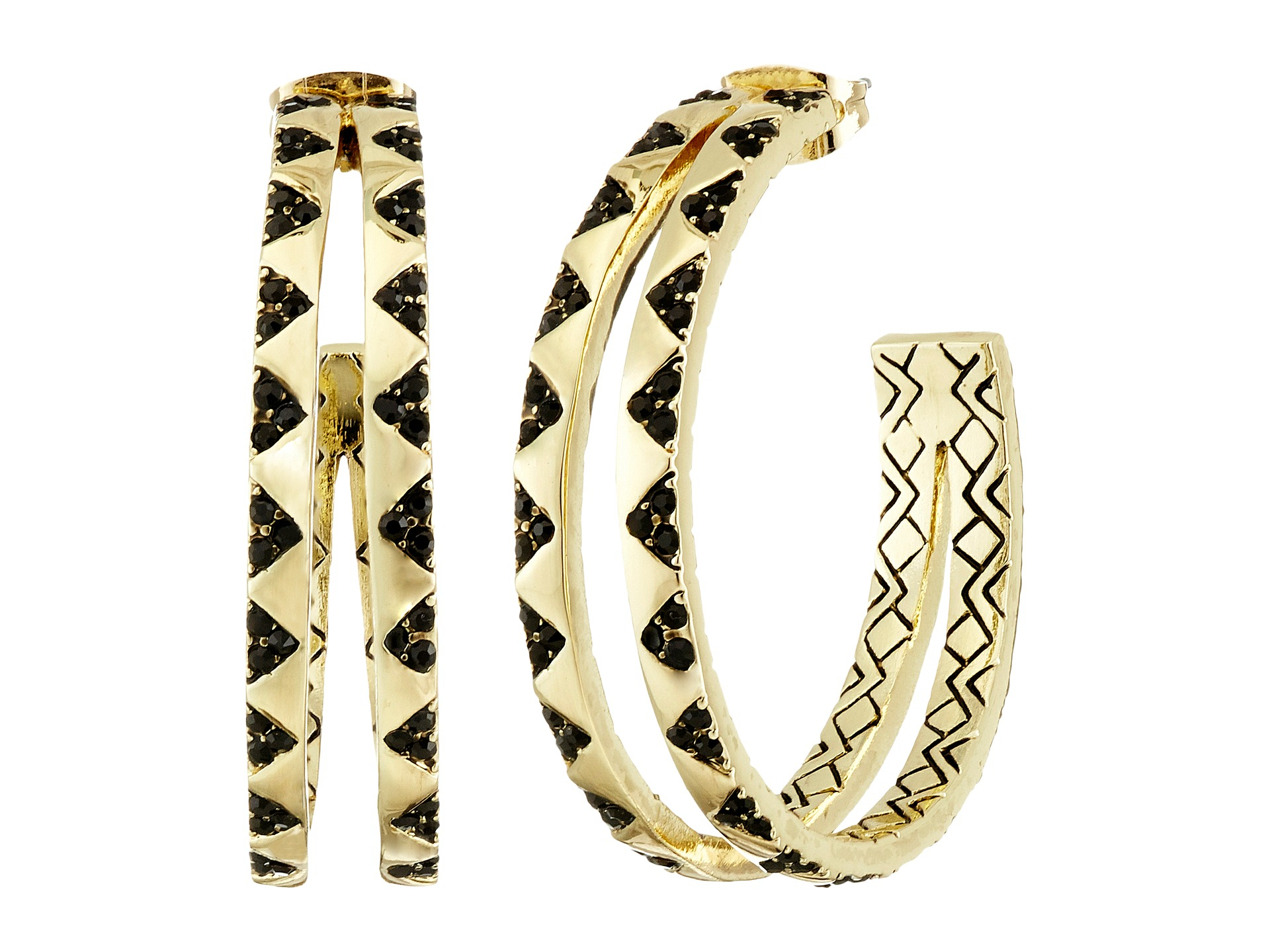 Lyst House Of Harlow 1960 Outland Split Hoop Earrings in