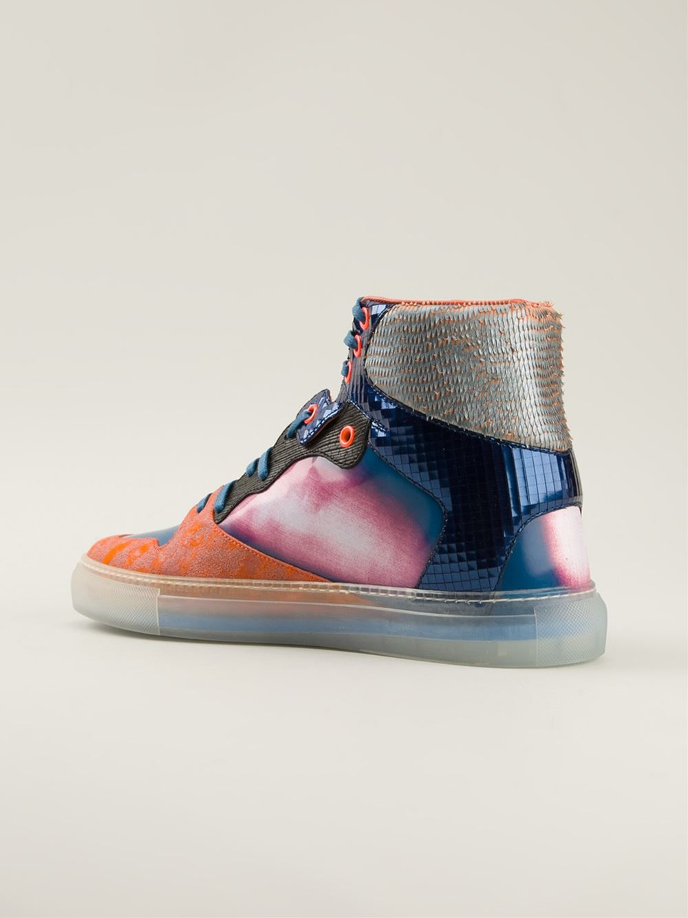 balenciaga high top mens orange