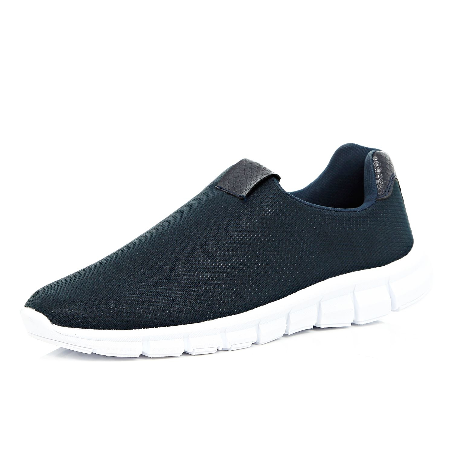 River island Navy Slip On Trainers in Blue for Men (Navy) | Lyst