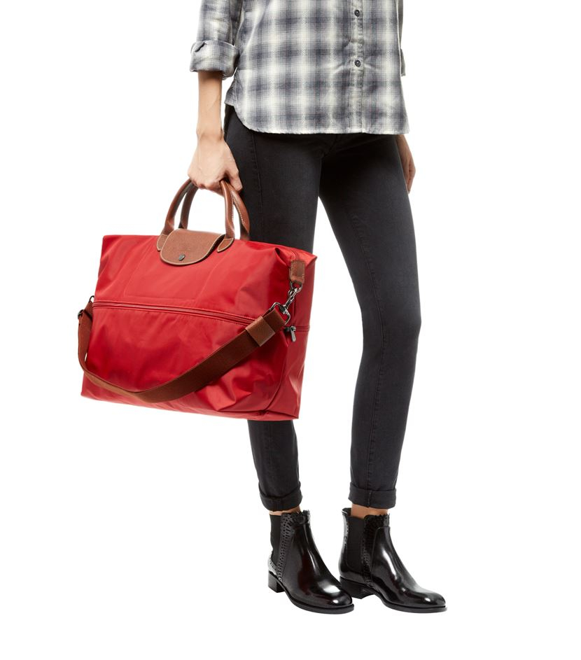 Longchamp Le Pliage Expandable Travel Bag In Red Lyst