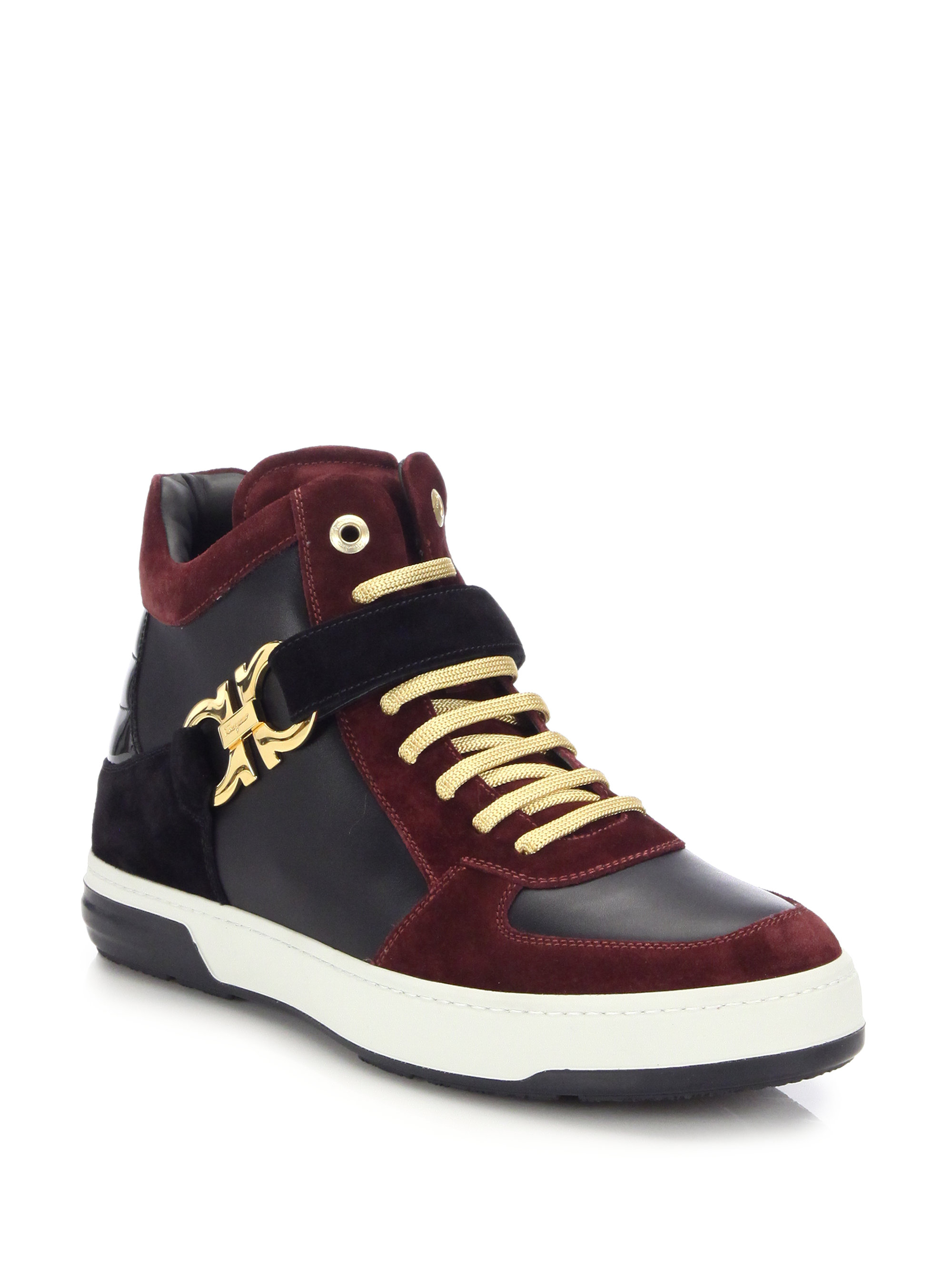 Lyst - Ferragamo Nayon Leather High-top Sneakers for Men