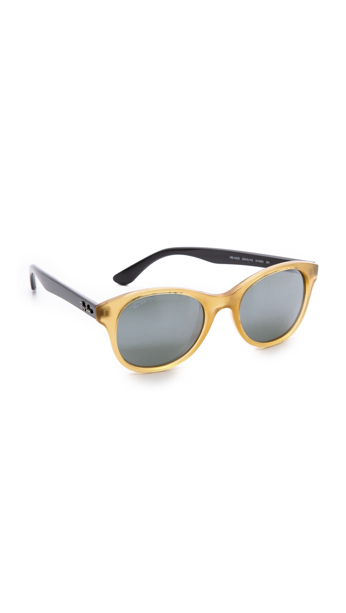 Lyst Ray Ban Highstreet Sunglasses Opaline Yellowgreen Mirror In Yellow 