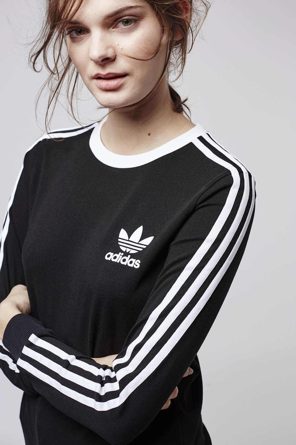 adidas long sleeve top womens black