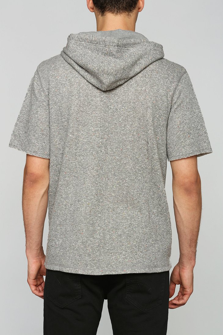 Lyst - Bdg Nep Short-Sleeve Pullover Hooded Sweatshirt in Gray for Men