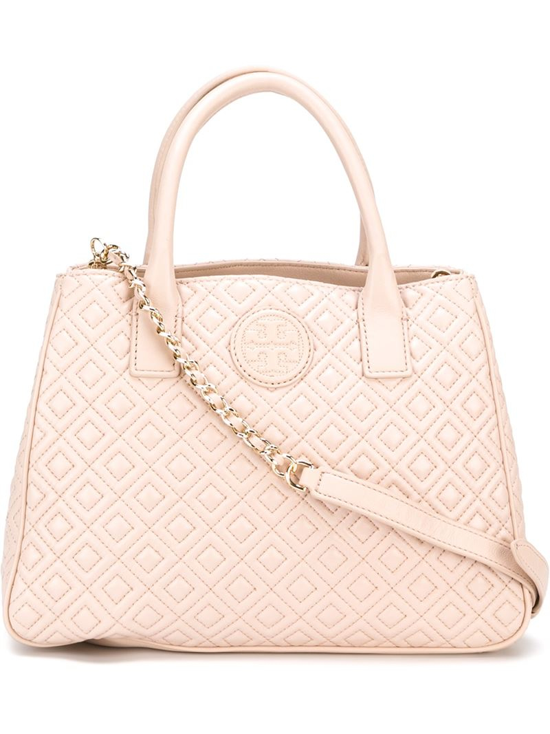 Lyst - Tory Burch Quilted Chain Strap Shoulder Bag in Pink