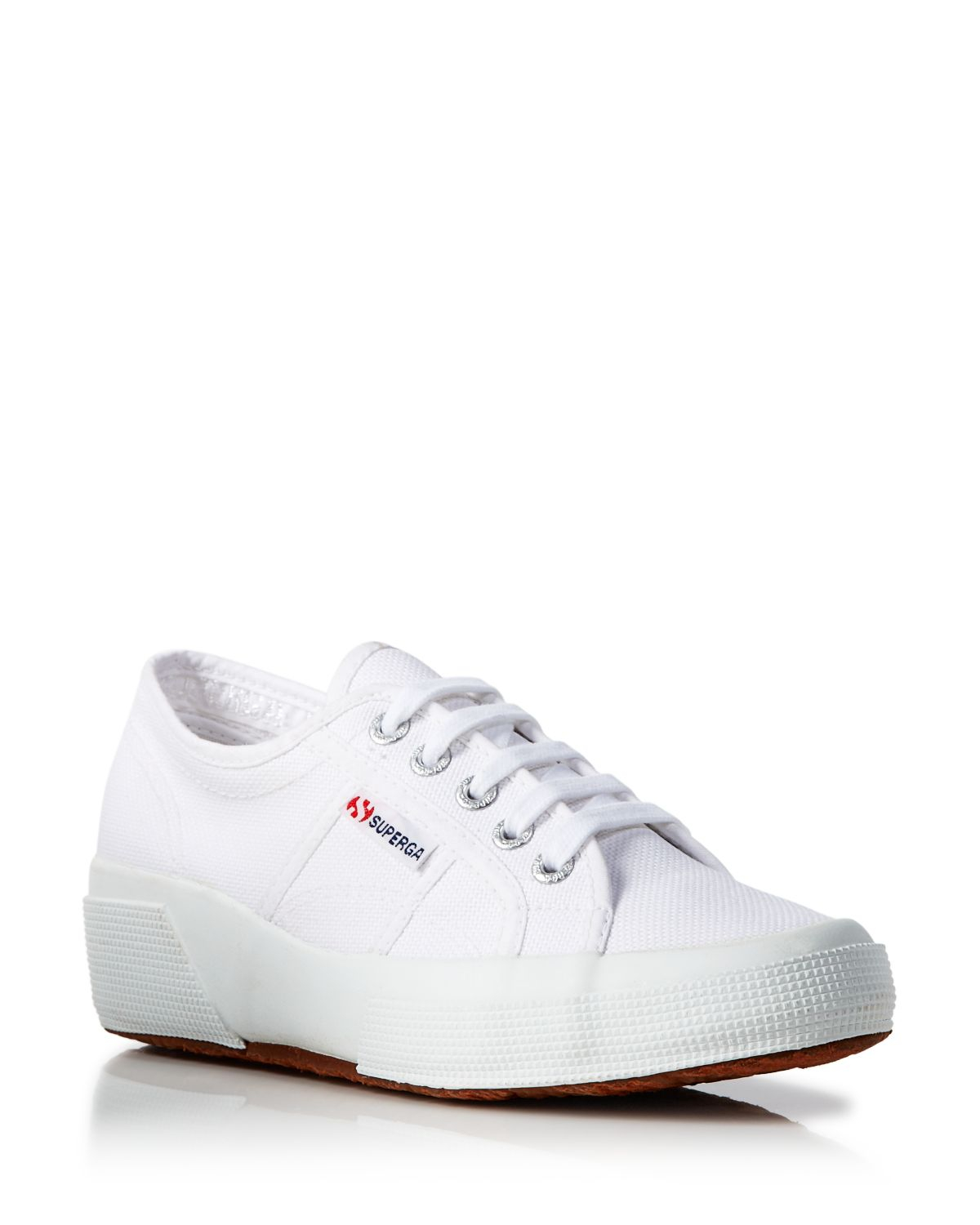 white wedge heel sneakers
