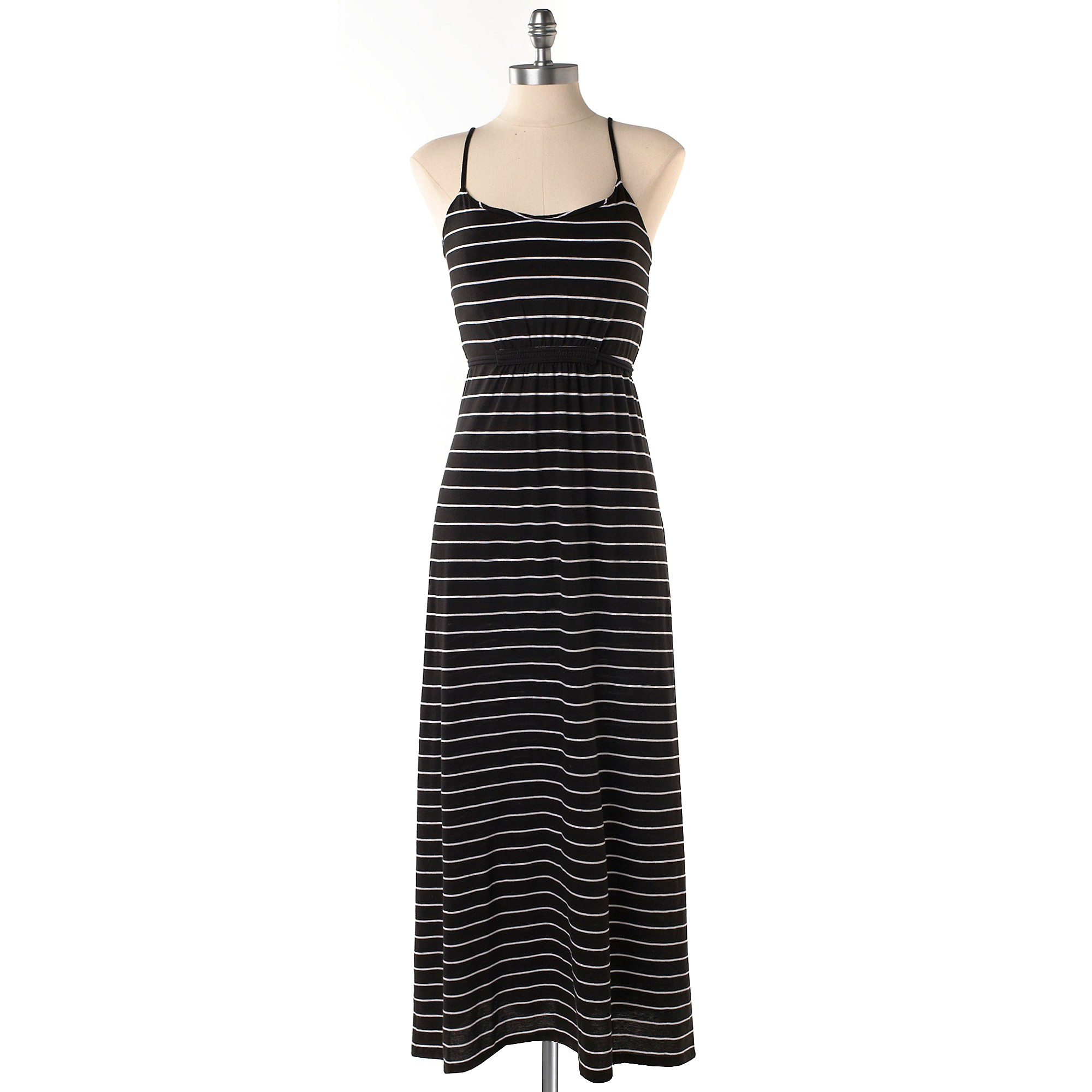 Tommy hilfiger Stripe Strappy Cotton Maxi Dress in Black (DEEP KNIT ...