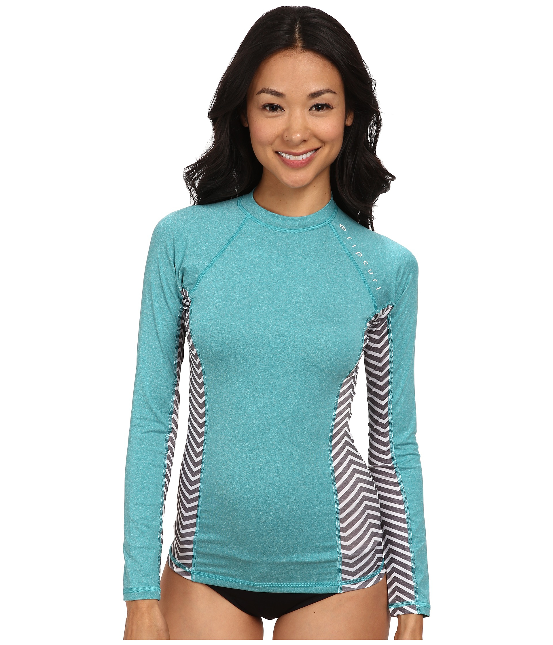 Rip Curl Trestles Long Sleeve Rashguard in Teal | Lyst