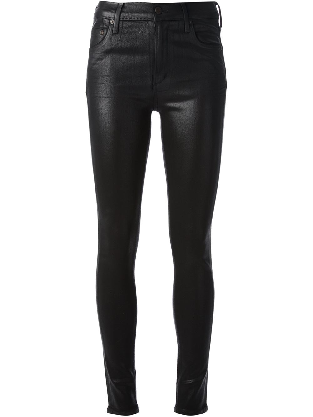 Citizens Of Humanity Shiny Skinny Jeans in Black | Lyst