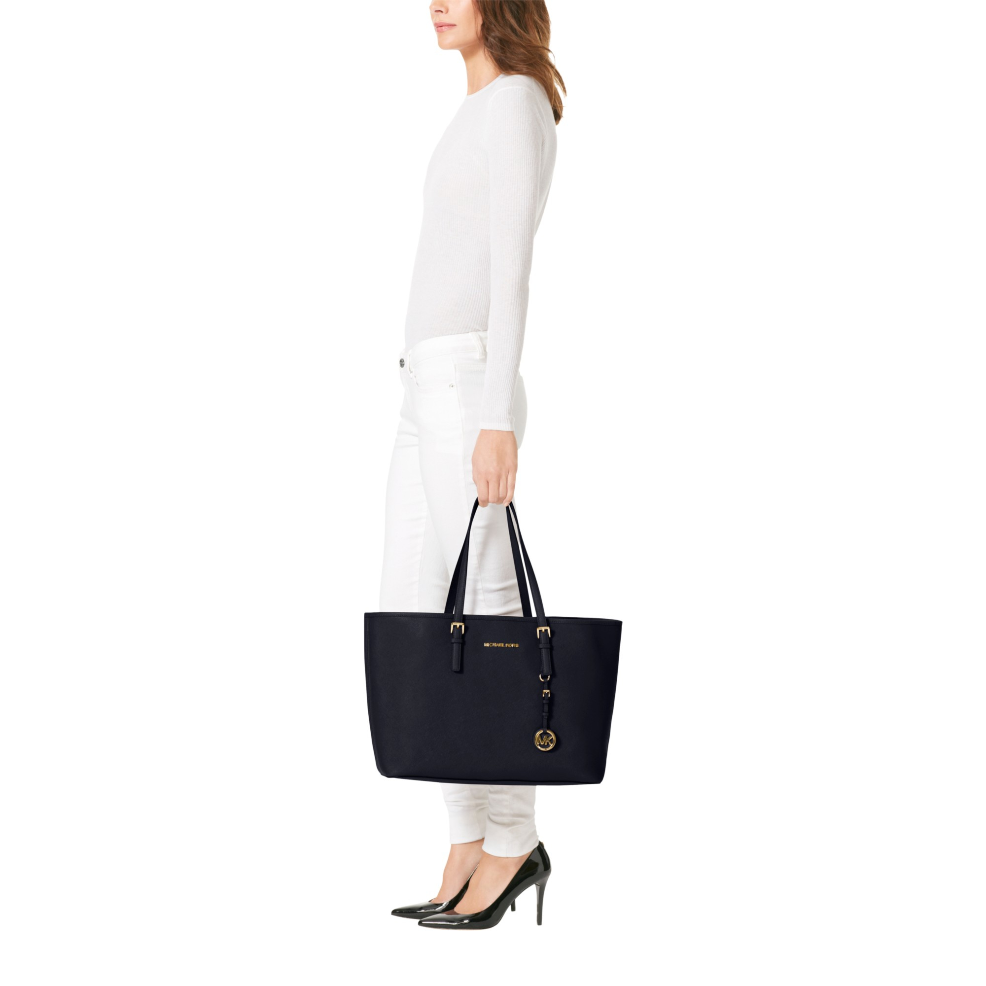 mel medium saffiano leather tote bag